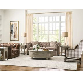 Fairview Stone Oval Lift Top Cocktail Table