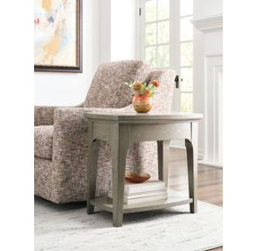 Avery Gray Rectangular Chairside Table