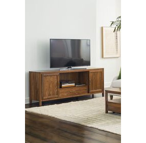 Monogram Walnut Virtue Medium Stain 78" Entertainment Console with 2 Doors