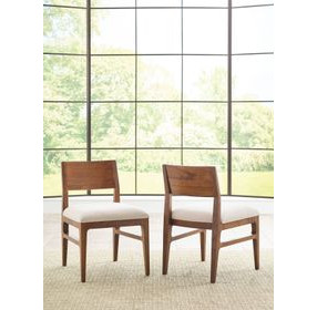Monogram Walnut Mackie Cream Dining Chair