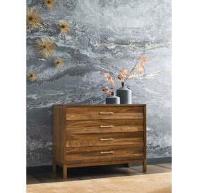 Monogram Walnut Backbay Medium Stain 4 Drawer Accent Chest
