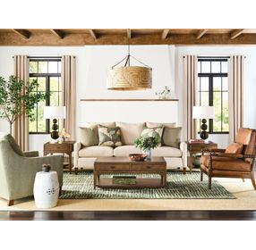 Nicolette Hamilton Auburn Rectangular Coffee Table with Casters