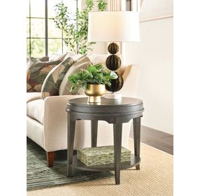 Nicolette Hamilton Charcoal Oval End Table
