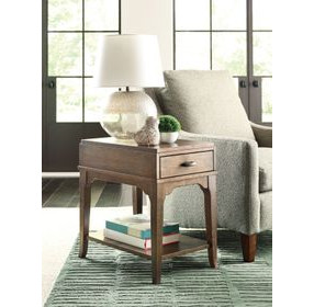Nicolette Hamilton Auburn Rectangular Chairside Table