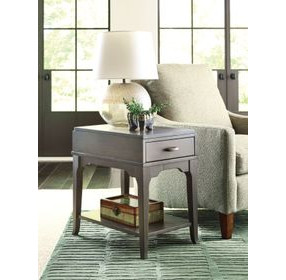 Nicolette Hamilton Charcoal Rectangular Chairside Table