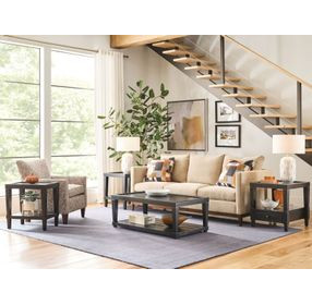 Oliver Hamilton Ebony Rectangular Coffee Table with Casters