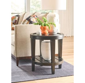Oliver Hamilton Ebony Round End Table