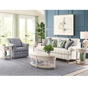 Serra Hamilton Classic White Oval Occasional Table Set