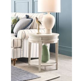Serra Hamilton Classic White Round End Table