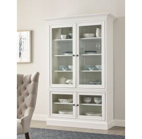 Structures White Double Door Bookcase with 8 Shelves