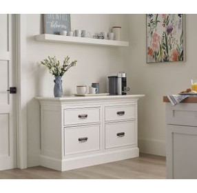 Structures White Double Storage Console with 4 Drawers