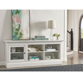 Structures Pure White 81" Triple Storage TV Stand