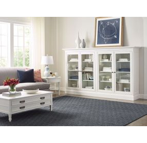 Structures Quad White 106" Display Cabinet with 4 Doors