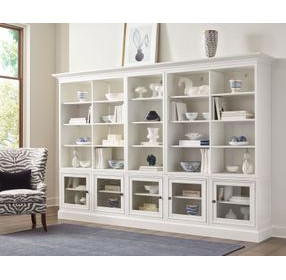 Structures Quintuple White 30 Shelves Display Bookcase