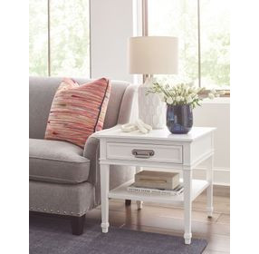 Structures White Square End Table
