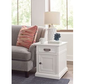 Structures White 1 Drawer Chairside Chest