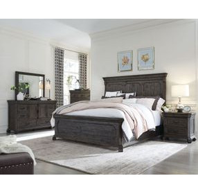Bellamy Peppercorn 8 Drawer Dresser with Rectangular Mirror