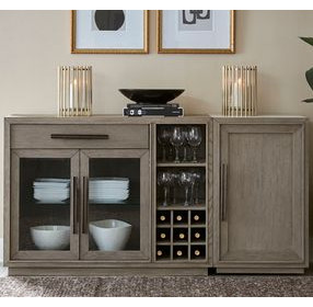 Pure Modern Moonstone Server with Bar Cabinet
