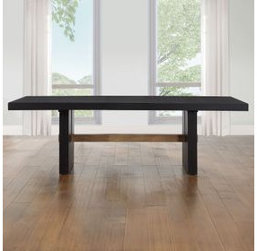 Aubrey Black 96" Extendable Rectangular Dining Table