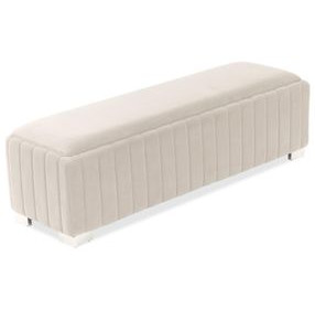 Amaryllis Taupe Upholstered 59" Accent Bench