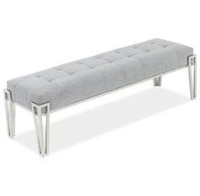 Mirelle Gray Upholstered 59" Accent Bench
