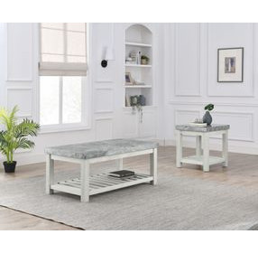 Canova Gray Marble Occasional Table Set
