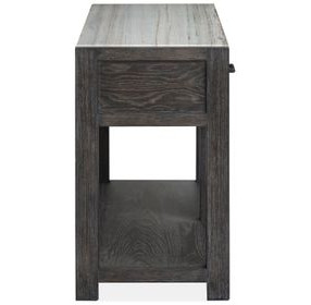 Plum Creek Ravenwood Black and White Rectangular Marble Top Sofa Table