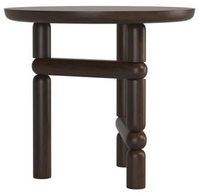 Verge Handcrafted Walnut Round End Table