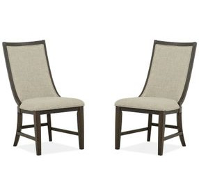 Cascara Point Baja Fog Upholstered Host Chair Set of 2