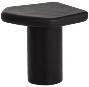 Della Black Free Form Concrete Top Outdoor End Table