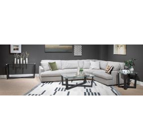 Ironvale Black Truffle Rectangular Glass Top Sofa Table