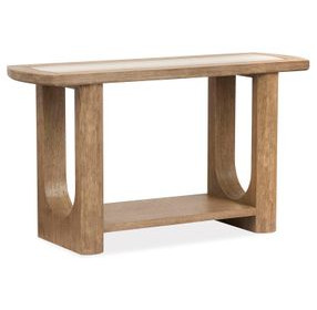 Bradford Riverbed Beige Rectangular Marble Top Sofa Table