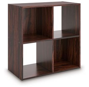 Glosmount Cherry and Light Brown Four Cube Organizer