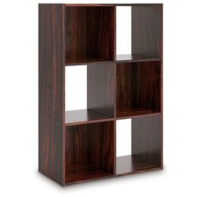 Glosmount Cherry and Light Brown Six Cube Organizer