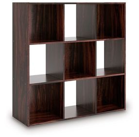 Glosmount Cherry and Light Brown Nine Cube Organizer