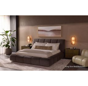 Olena Meg Ash Queen Upholstered Platform Bed