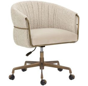 Olma Meg Taupe and Santa Cruz Oatmeal Upholstered Office Chair
