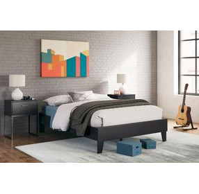 Socalle Matte Black Full Platform Bed
