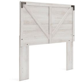 Shawburn Whitewash Full Crossbuck Panel Headboard