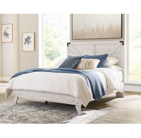 Shawburn Whitewash Queen Crossbuck Panel Headboard
