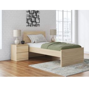 Onita Natural Twin Panel Platform Bed