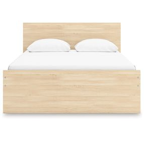 Onita Natural Panel Storage Platform Bedroom Set with 2 Drawers