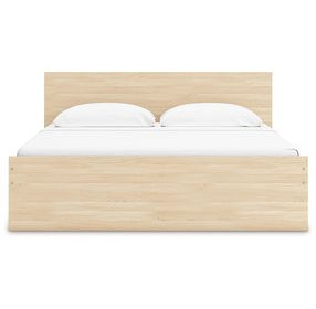 Onita Natural Panel Storage Platform Bedroom Set with 4 Drawers