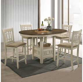 Mission Casuals Brown Upholstered Lattice Stool