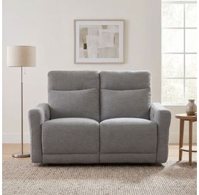 Edition Gray Power 57" Double Reclining Loveseat