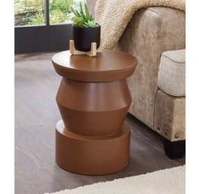 Allen Brown 14" Round Side Table