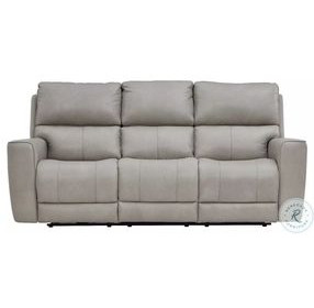 Lioran Cement Leather Zero Gravity Power Reclining Living Room Set with Power Headrest and USB Charging
