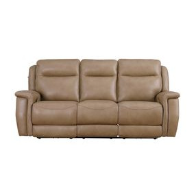 FinesseCraft Saddle Leather Zero Gravity Power Reclining Living Room Set with Power Headrest and USB Charging