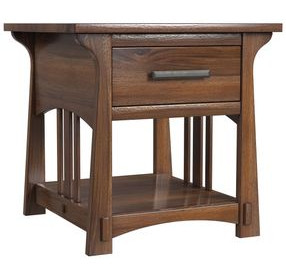 Eldora Saddle Brown Square End Table