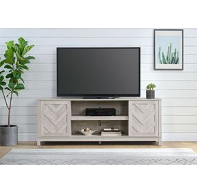Holmes White 70" TV Stand With Sliding Door